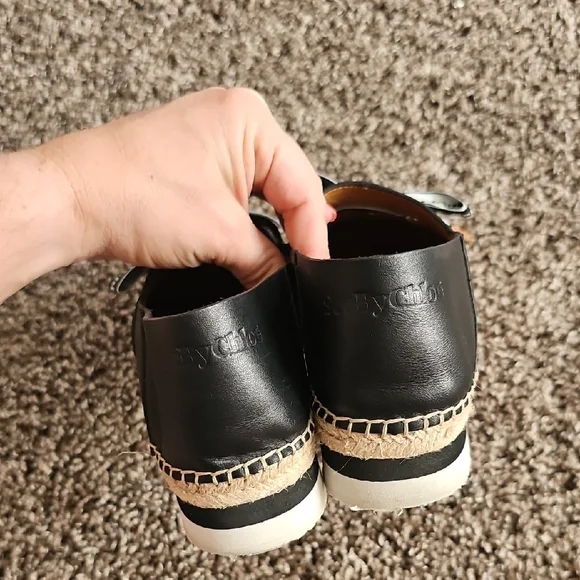 ⚠️SOLD⚠️See By Chloe Black Espadrilles - Picture 2 of 9